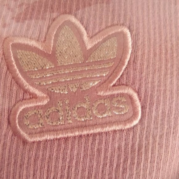 New Adidas Ash Pink Plus Size Ribbed Bicycle Short Tights Women's Size US 3X - Picture 13 of 15